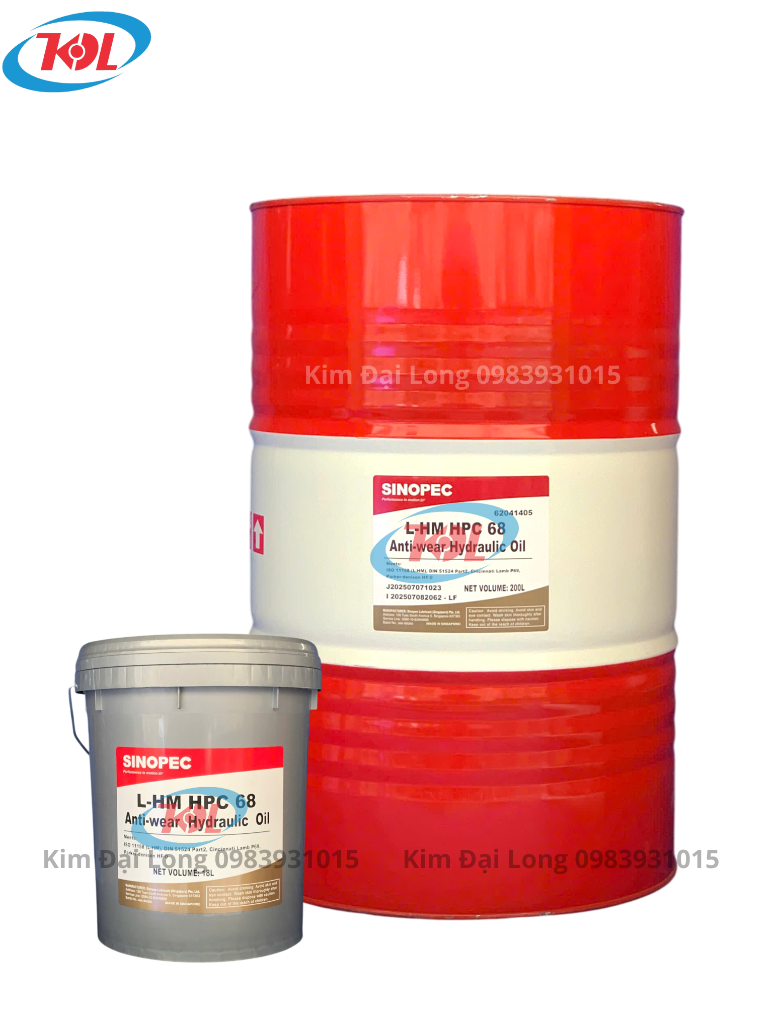 Dầu thuỷ lực SINOPEC L-HM HPC 32/46/68